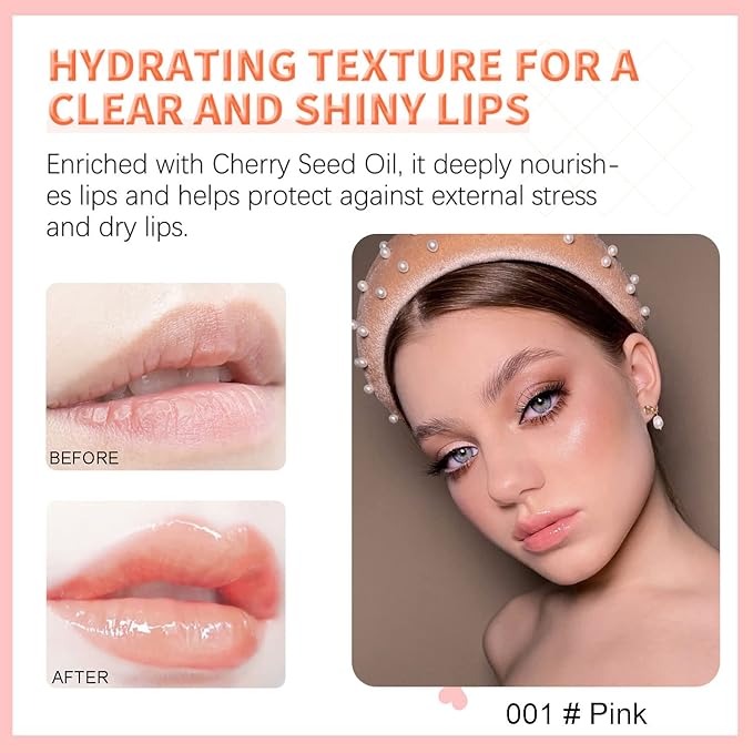 Hydrating Lip Glow Oil, Plumping Watery