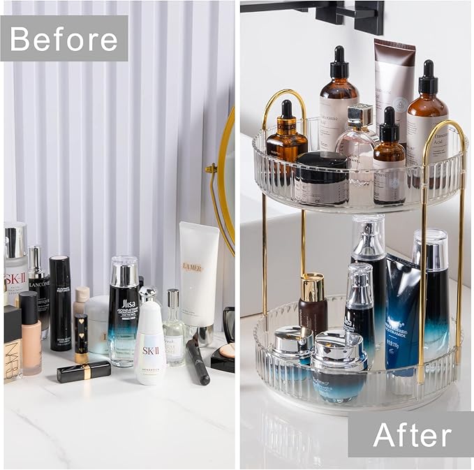 360? rotating makeup organizer, bathroom