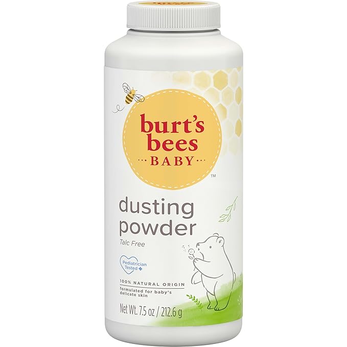 Burt's Bees Baby Dusting Powder, Mothers Day Gifts, Talc Free and Hypoallergenic for Safe and Gentle Comfort, 100% Natural Origin, Pediatrician Tested, 7.5 Oz