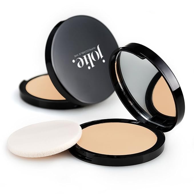 Jolie Dual-Activ Matte Finish Pressed Powder Foundation (Cream (Cream Beige)