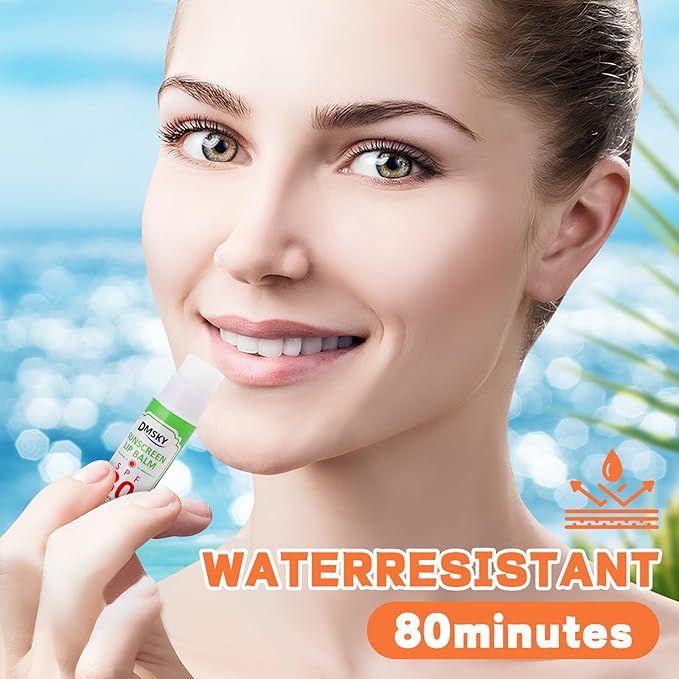 DMSKY SPF Lip Balm Bulk 32 Pack, Sunscreen Lip Balm SPF 30, Broad Spectrum UVA/UVB Protection, Lip Sunblock Bulk Sunscreen Travel Size