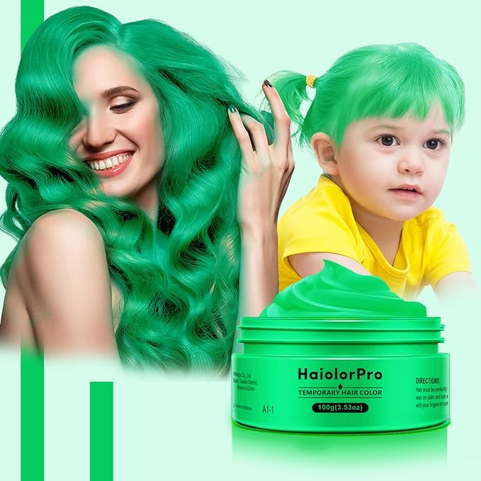 Green Hair Color Wax, Temporary