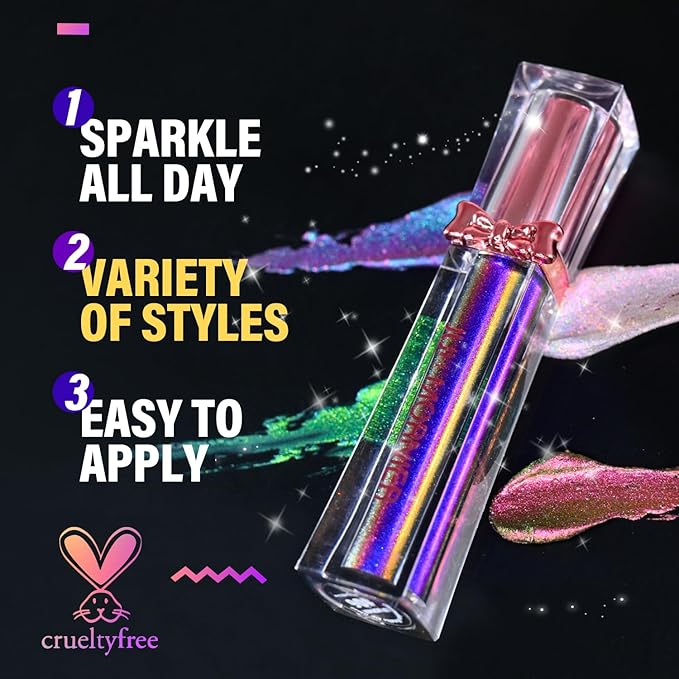 Super Stay Lip Gloss,Multichrome Colorstay Overtime Lipcolor,Highly Pigmented Instant Glitter Liquid Lip Makeup,0.12 Fl Oz (04, 3.5ml)