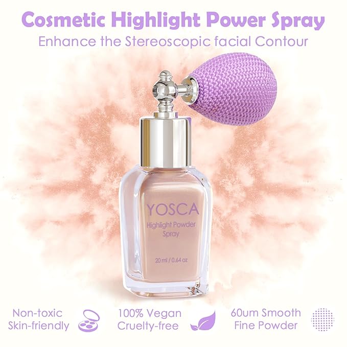 Highlighter Powder Spray, 20ML Cosmetic Grade High Gloss 20ML