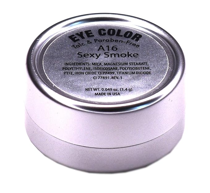 Sexy Smoke Dark Grey Iron Charcoal Matte Pressed Powder Single Vegan Eyeshadow; Talc, Paraben & Cruelty Free