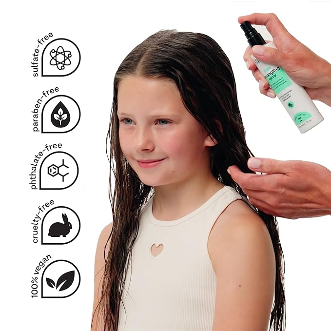TANGLE TEEZER Hair Detangler Spray for Kids, Vegan and Sulfate-Free with a Fresh & Fruity Scent, for all Hair Types, 5 Fl Oz