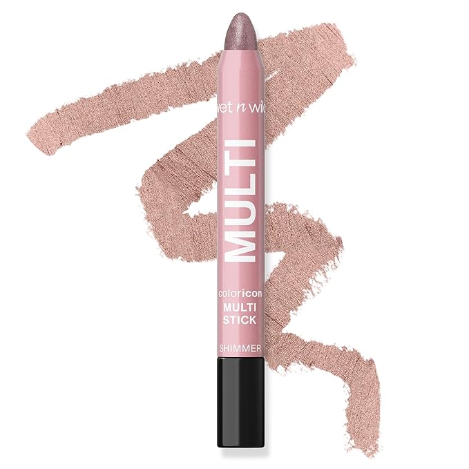 wet n wild Color Icon Cream Eyeliner Eyeshadow Multi-Stick, Moisturizing, Nourishing Velvety Cream-to-Powder Buildable & Blendable Formula, Cruelty-Free & Vegan - Ros-I-Locks