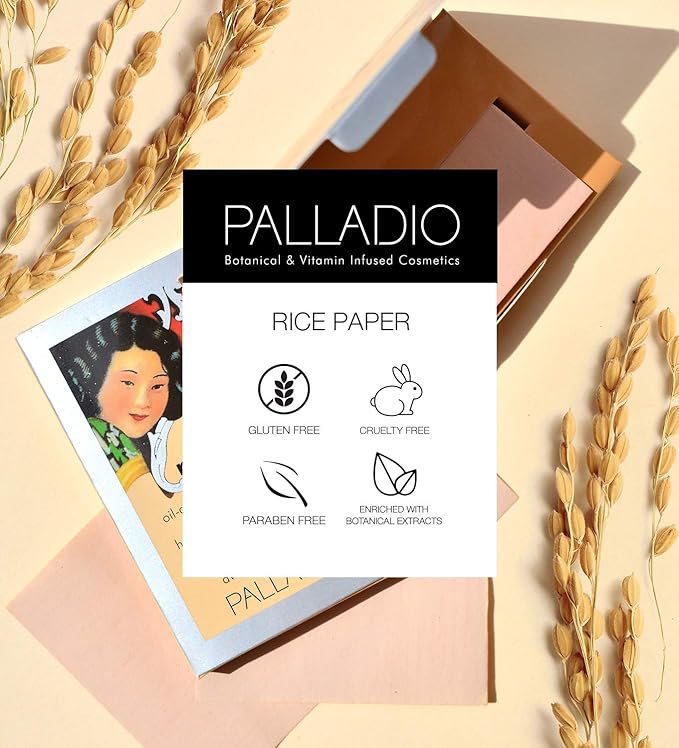 Palladio Rice Paper Facial Tissues for Oily Skin,