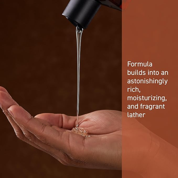 Cremo Rich-Lathering Golden Amber Body Wash for Men, Notes of Red Currant, Pineapple, Ambergris and Moss, 16 Fl Oz