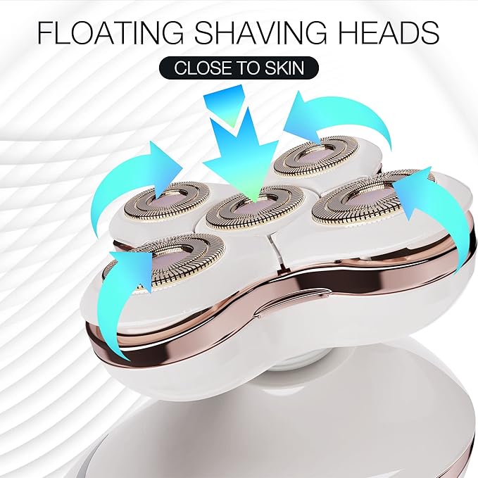 Electric Razors, Best Shaver, Rechargeable Trimmer with Detachable Head for Women's Legs, Bikini, Face, Lips Hairs, Cordless Wet Dry Facial Hair Removal for Women