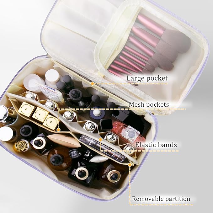 Large travel makeup bag makeup