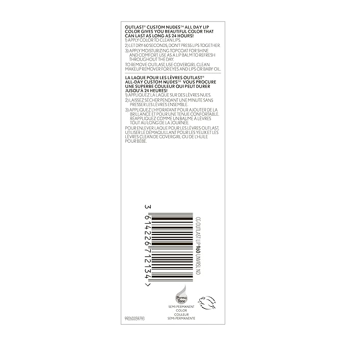 COVERGIRL Outlast All-Day Lip Color Custom Nudes, Universal Nude