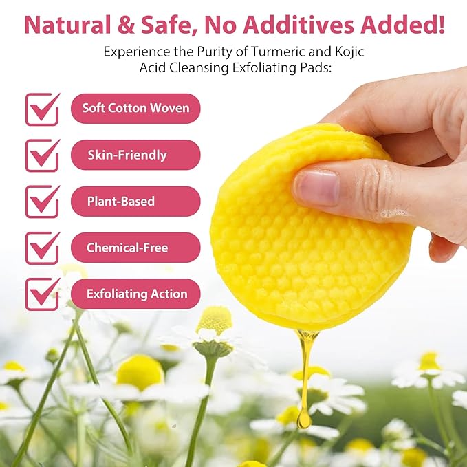 Turmeric kojic acid cleansing pads,turmeric
