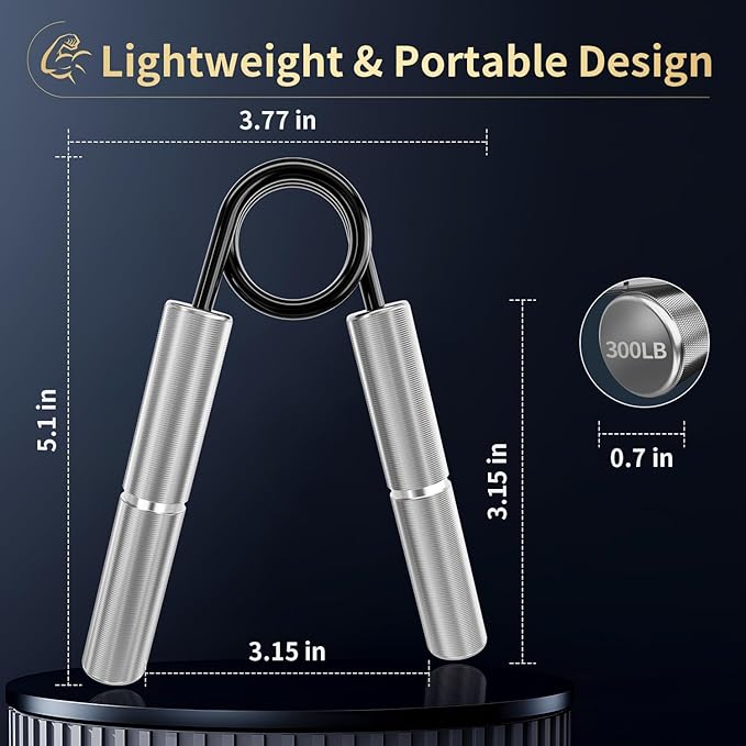 Grip Strength Trainer 4 Pack 50LB-200LB Metal