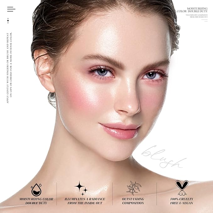 Multi Glow Balm, Cream Blush for Cheeks, Blush (Pink Camellia) 0.63 Oz