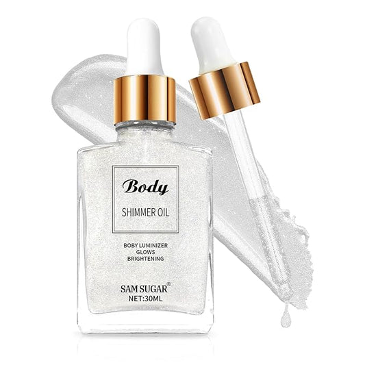 Shimmering Body Oil,Face & Body Glitter Makeup Liquid for Women
