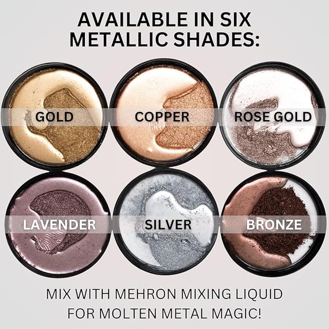 Mehron Makeup Metallic Powder (.) with Mixing Liqu 17 oz