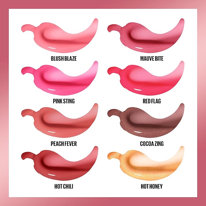 MAYBELLINE Lifter Gloss Lifter Plump, Plumping Lip Gloss with Chili Pepper and 5% Maxi-Lip, Peach Fever, Peachy Nude Cream, 1 Count