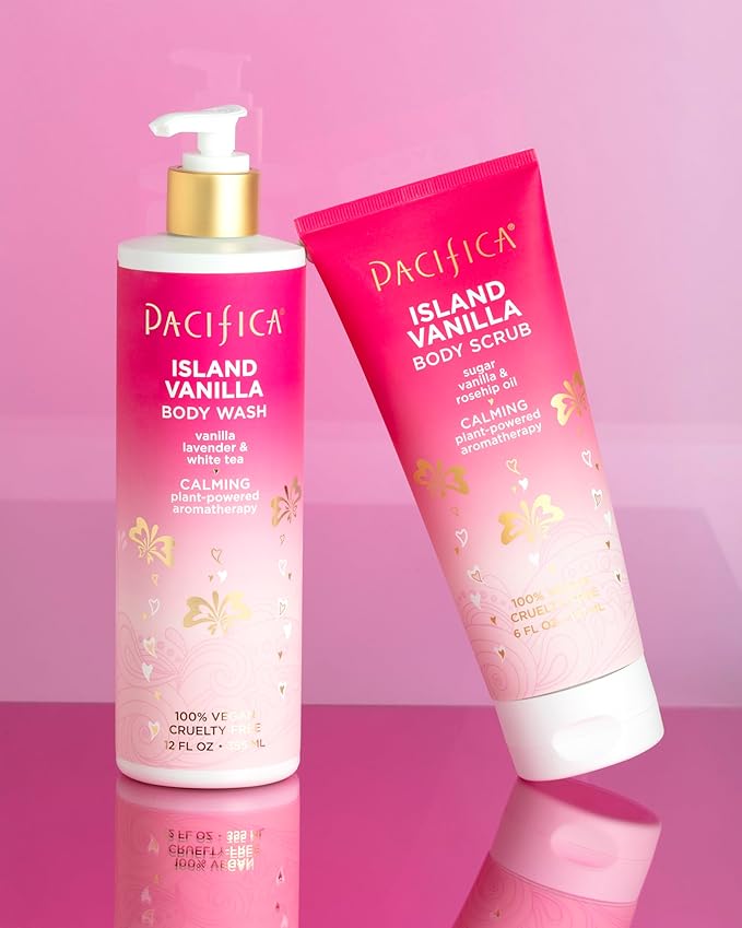 Pacifica Body Lotion - Island Vanilla Body Moisturizer - Plant Powered Aromatherapy - Tropical Vanilla Coconut Scent -w/Vitamin E, Almond Oil & Coconut Water Vegan & Cruelty-Free Dermatologist Tested