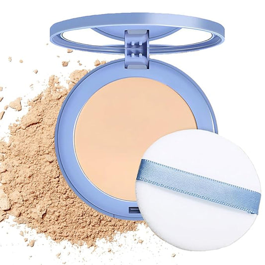 Oil Control Face Pressed Powder,Matte Smooth Flawless Finishing Foundation,0.(NATURAL BEIGE) 35 Oz
