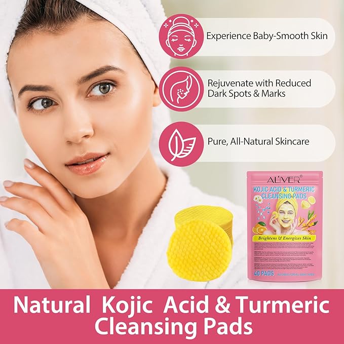 2 pack turmeric cleansing pads,