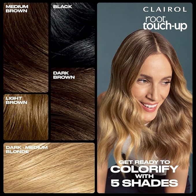 Clairol Root Touch-Up Color + Volume 2-in-1 Temporary Spray, Black Hair Color, Pack of 1