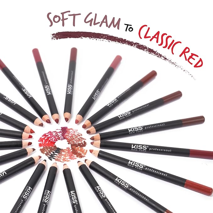 Professional Slim Lip Pencil, Creamy Soft Lip Liner, Smooth Long-Lasting Rich Lip Color, Natural Lip Makeup, Water-Resistant Lip Crayon (Plum)