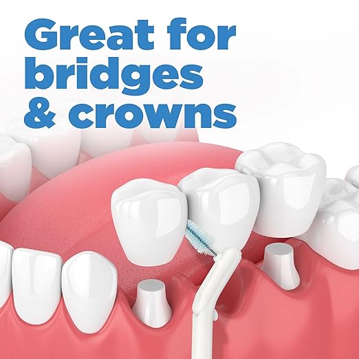 GUM Proxabrush Go-Betweens Refills - Tight - Compatible with GUM Permanent Handle -Reusable Interdental Brushes for Tight Teeth - Soft Bristled Dental Picks, 8 Count