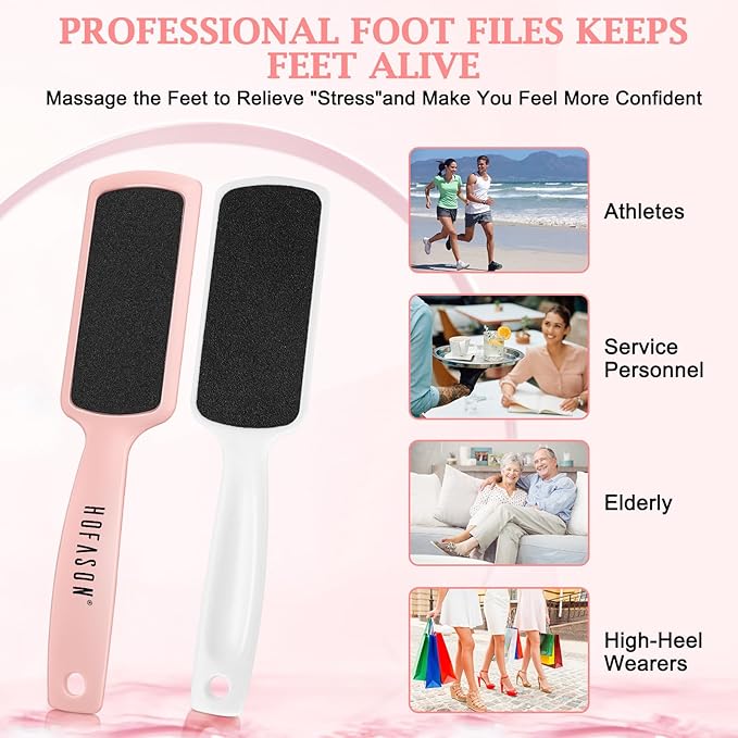 Hofason 4pcs pedicure foot files