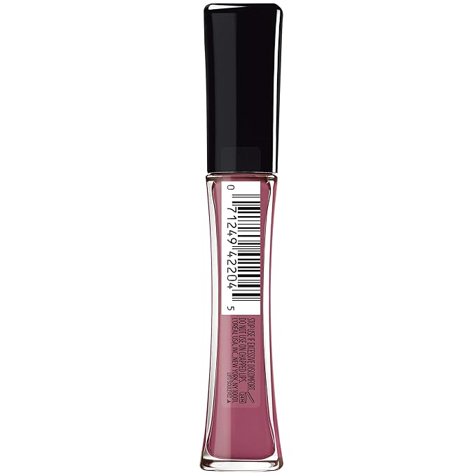 L'Oreal Paris Infallible Pro Gloss Plump Lip Gloss with Hyaluronic Acid, Long Lasting Plumping Shine, Lips Look Instantly Fuller and More Plump, Moonlit Rose, 0.21 fl. oz.