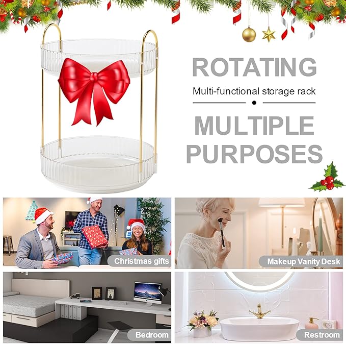 360? rotating makeup organizer, bathroom