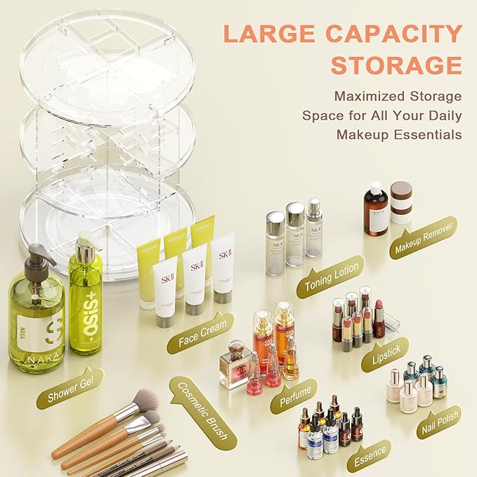 Rotating makeup organizer, diy 7