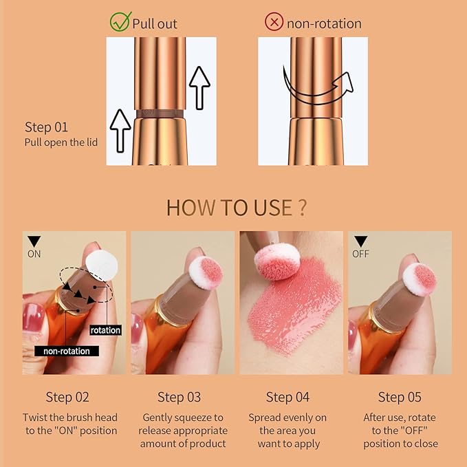 Contour Beauty Wand, Liquid Face Concealer Contouring with Makeup, Cruelty-free（Contour）