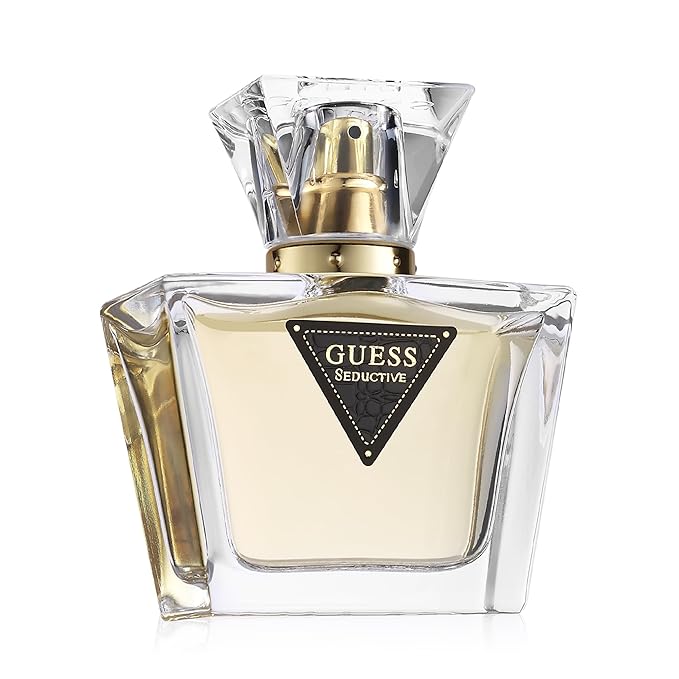 Guess Seductive Women Eau de Toilette 4 Piece Gift Set - Perfume Spray 2.5 Fl. Oz., Travel Size Perfume Spray 0.5 Fl. Oz., 3.4 Fl. Oz. Body Lotion, & Pouch