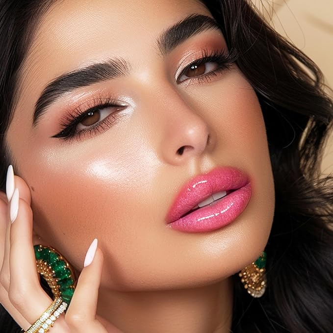 Hydrating Lip Glow Oil - Transparent Clear Plumping Gloss for Women & Girls, Color-Changing Tinted Balm, Tinta para Labios, Moisturizing Lip Care for Daily Use (Crystal, 1 pcs)