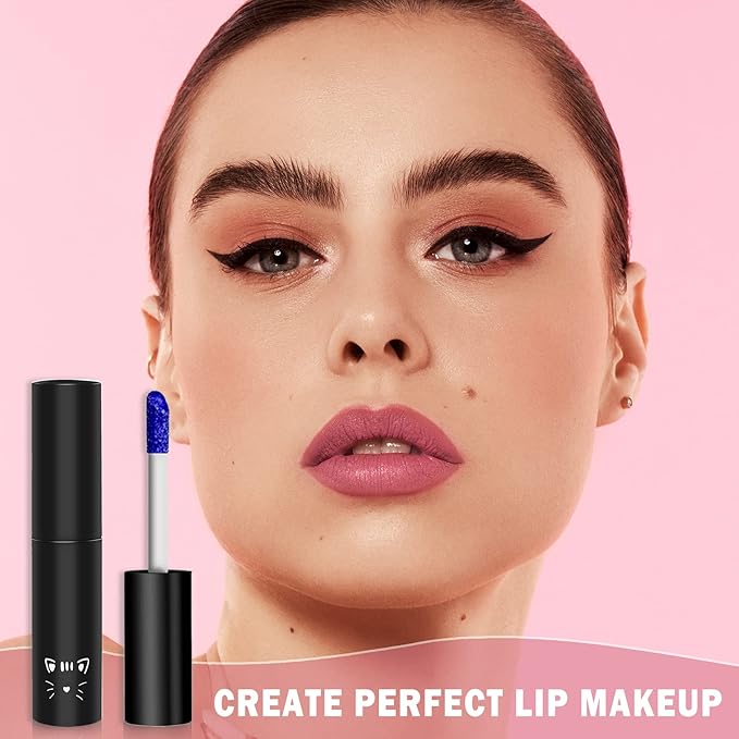 Peel Off Lip Stain Lip Tint Matte Liquid Lipstick Nude Lip Gloss Long Lasting Waterproof Lip Tint Stain Non-stick Cup Peel Off Lipstick Lip Makeup for Women Girls - 01
