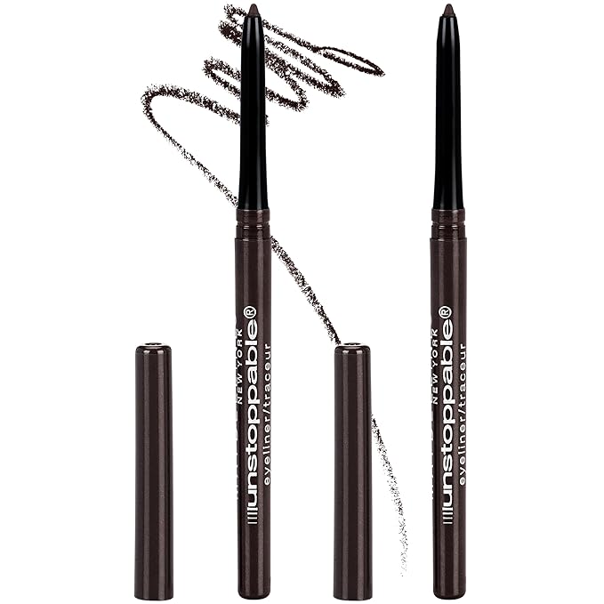 Maybelline Unstoppable Waterproof Mechanical Brown Eyeliner Pencil, Easy to Apply, Smooth Glide, Up to 24 Hour Wear, Espresso, Pack of 2