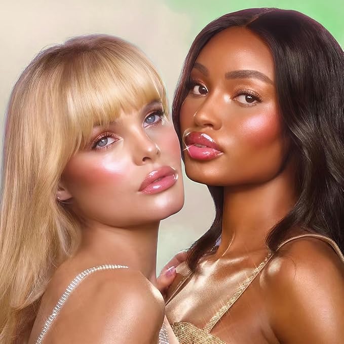 4 Colors Lip Oil Lip Glaze, Hydrating Lip Glow Oil Big Brush Head Shiny Moisturizing Lip Gloss, Long Lasting & Nourishing Non-sticky Fresh Transparent Tinted Plumping Lip Oil - Set B