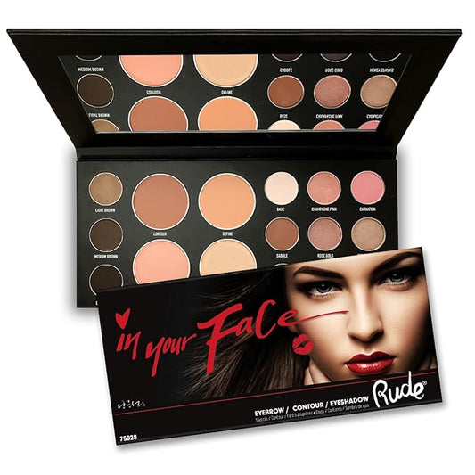 Rude Cosmetics In Your Face 3-in-1 Palette Makeup 84 oz