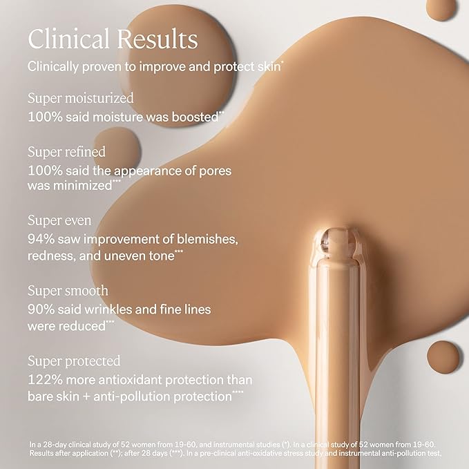 ILIA - Super Serum Skin Tint SPF 40 | Non-Comedogenic, Vegan, Lightweight to Help Against Blue Light, + Pollution while Hydrating, Smoothing, + Refining (Dominica ST14, 1 fl oz | 30 ml)