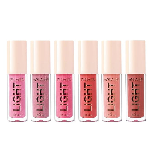MAEPEOR Moisturizing Lipgloss Set 6PCS Smooth Shiny Lip Gloss Neutral Nude Nourishing Glossy Lipgloss for Women and Girls (Shiny, 6PCS Set B)