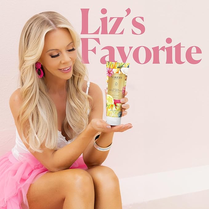 NAKERY Body Butter Anti Aging Moisturizer - Body Cream Skin Tightening Cream & Neck Firming Cream, Moisturizing Cream & Neck Tightening Cream for Body & Face Cream for Dry Skin 300ml(Tropical Therapy)