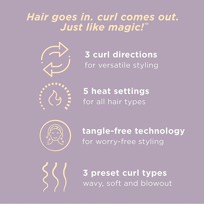 INFINITIPRO by CONAIR Curl Secret Automatic Curling Iron - 1 1/4-inch Barrel - Hair Curler for All Hair Types and Medium to Long Hair Lengths - Dual Voltage for Worldwide Travel