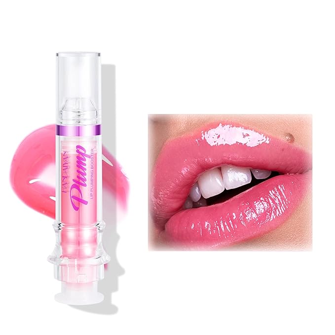 Plumping Lip Oil With Chili Extract - Fuller Lips Instantly! Ultra-Hydrating & Nourishing, Glossy Finish Lip Glow Oil, Lip Plumping Booster Plump (05 Wild Strawberry)