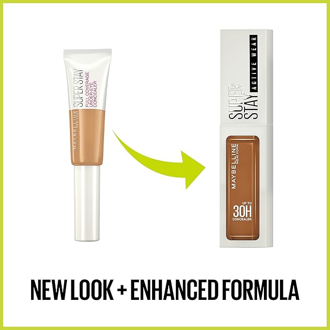 Maybelline Super Stay Liquid Concealer Makeup, Full Coverage Concealer, Up to 30 Hour Wear, Transfer Resistant, Natural Matte Finish, Oil-free, Available in 16 Shades, 25, 1 Count