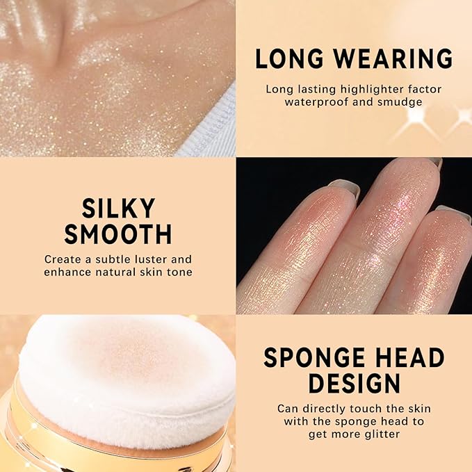 Polvo De Hadas Body Highlighter Powder, Face Brightening Golden Brown