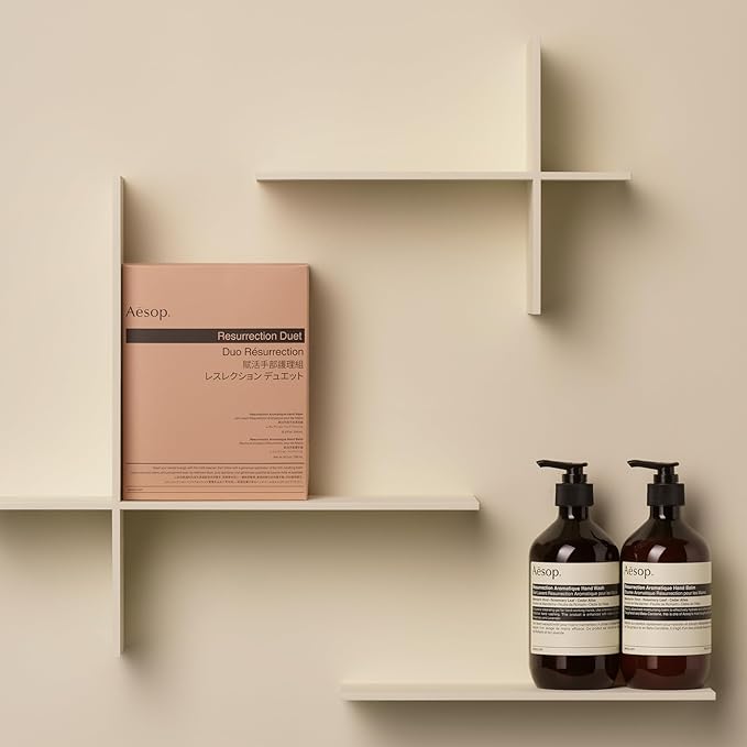 Aesop Resurrection Duet | Hand Wash & Hand Balm | Gentle Cleanse, Soften Hard-Working Hands | 16.9 oz / 500mL