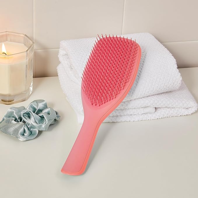 Tangle Teezer Large Ultimate Detangler Hairbrush for Wet & Dry Hair, Eliminates Knots & Reduces Breakage for Long, Thick, & Curly Hair Types, Coral Pink