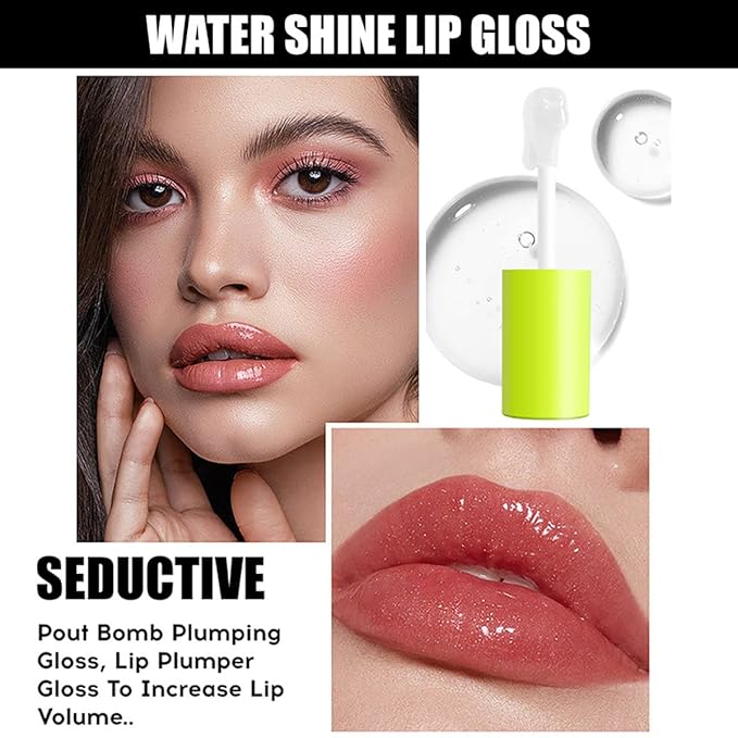 8 Colors Lip Oil Lip Glaze, Hydrating Lip Glow Oil Big Brush Head Shiny Moisturizing Lip Gloss, Long Lasting Non-sticky Fresh Transparent Tinted Plumping Lip Oil (# 08)