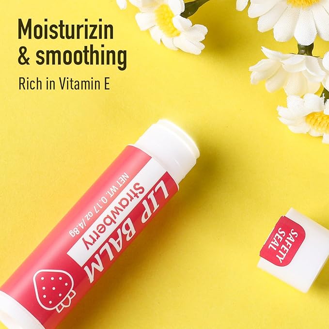 128 Pack Lip Balm, Natural Lip Flavors